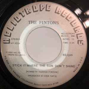 The Fintons - Stick It Where The Sun Don't Shine / Promise Her Anything album cover