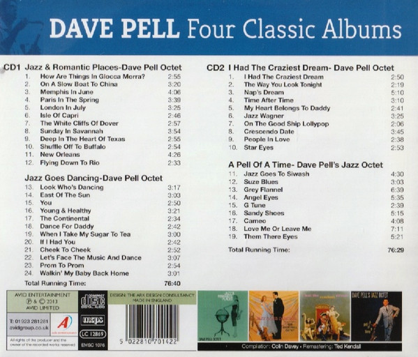lataa albumi Dave Pell - Four Classic Albums Jazz And Romantic Places Dave Pell Octet Jazz Goes Dancing Dave Pell Octet I Had The Craziest Dream Dave Pell Octet A Pell Of A Time Dave Pells Jazz Octet
