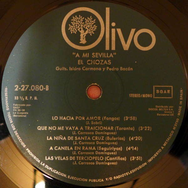 descargar álbum El Chozas - A Mi Sevilla