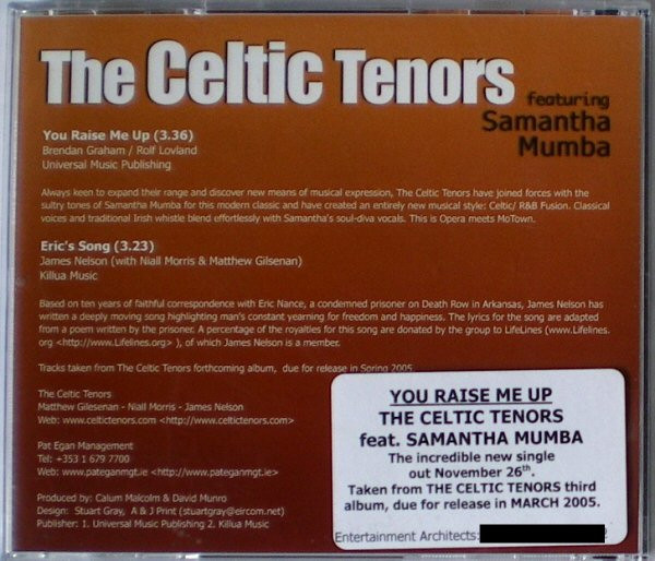 lataa albumi The Celtic Tenors and Samantha Mumba - You Raise Me Up