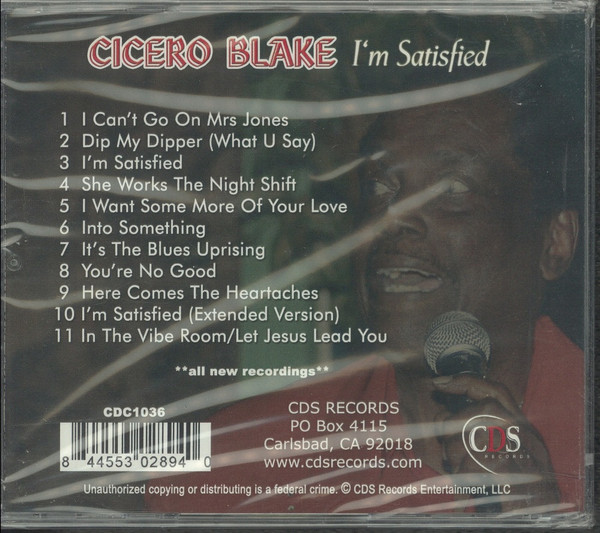 baixar álbum Cicero Blake - Im Satisfied