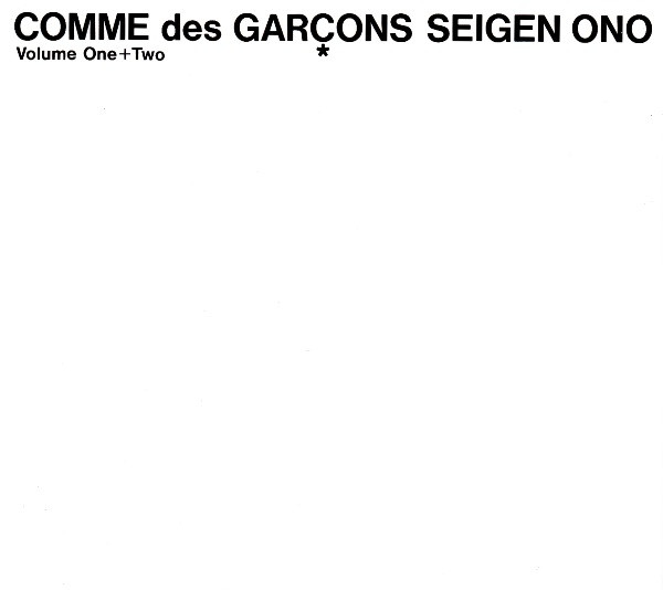 Seigen Ono - Comme Des Garçons Volume One + Two | Releases | Discogs