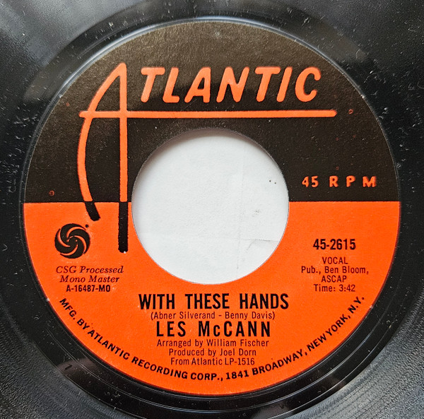 Les McCann – With These Hands / Burnin' Coal (1969, Vinyl