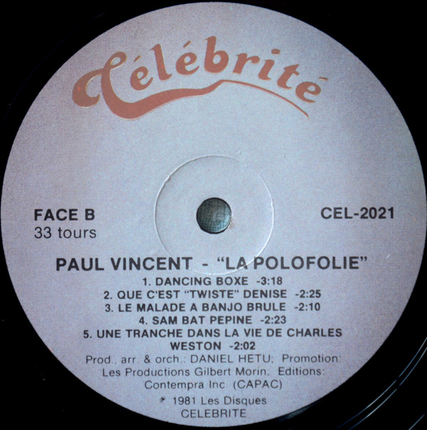 ladda ner album Paul Vincent - La Polofolie