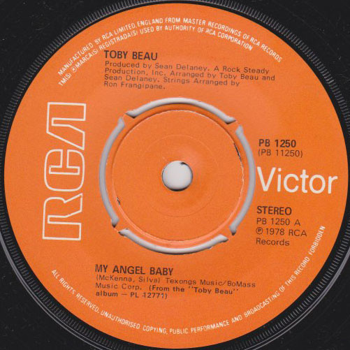 Toby Beau – My Angel Baby / California (1978, Vinyl) - Discogs