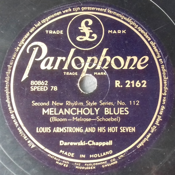 Album herunterladen Louis Armstrong Acc By His Original Washboard Beaters Louis Armstrong And His Hot Seven - Wild Man Blues Melancholy Blues