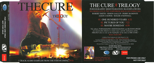 télécharger l'album The Cure - Trilogy 3 Track Audio Sampler From The Forthcoming DVD