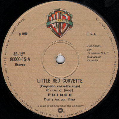 b 2 Prince Little Red Corvette Jukebox Title Strips CD 7" 45RPM Records 