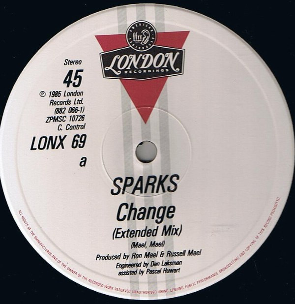 Sparks - Change | London Records (LONX 69) - 2