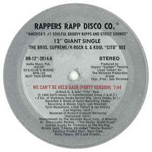 The Bros. Supreme – We Can't Be Held Back (1986, Vinyl) - Discogs