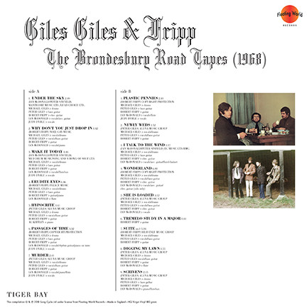 descargar álbum Giles Giles & Fripp - The Brondesbury Road Tapes 1968