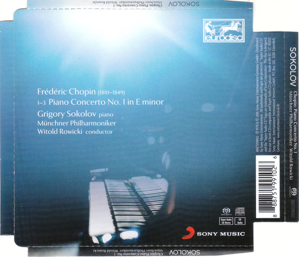 descargar álbum Frédéric Chopin Grigory Sokolov, Münchner Philharmoniker, Witold Rowicki - Piano Concerto No1