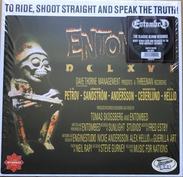 Entombed To Ride Shoot Straight And Speak The Truth 2022 Red Vinyl Discogs
