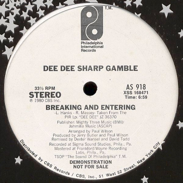 Dee Dee Sharp Gamble – Breaking And Entering (1980, Vinyl