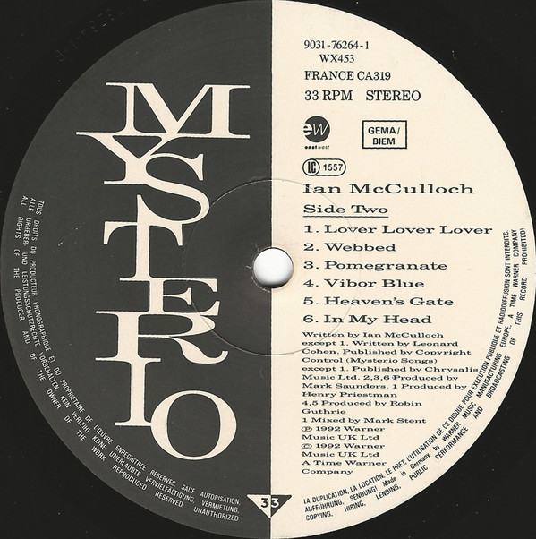 Ian McCulloch - Mysterio | EastWest (9031-76264-1) - 4