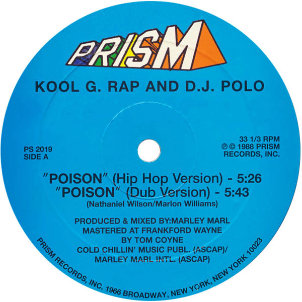 Kool G. Rap And D.J. Polo – Poison (1988, Company Sleeve, Vinyl 