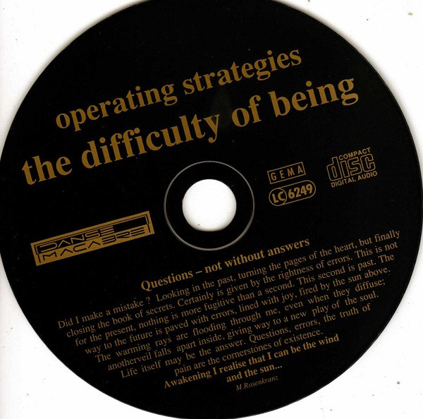 lataa albumi Operating Strategies - The Difficulty Of Being