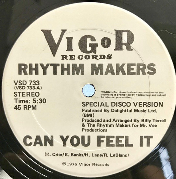 Rhythm Makers – Can You Feel It (1976, Vinyl) - Discogs