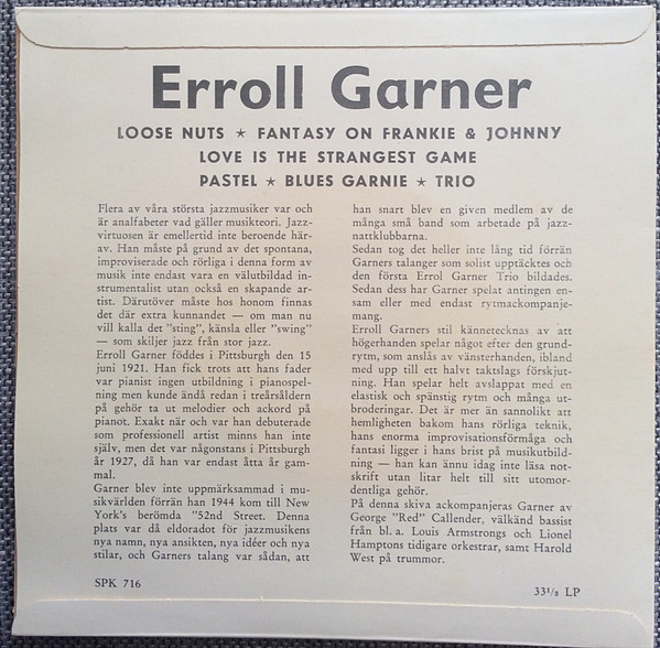 descargar álbum Erroll Garner Trio - Erroll Garner