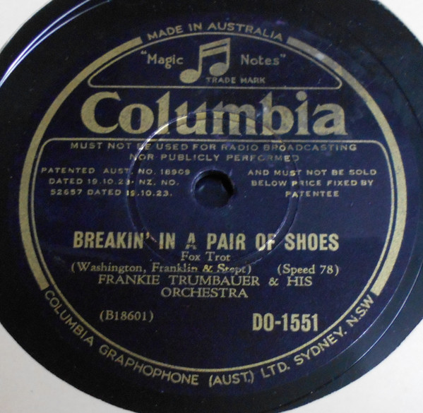 last ned album Frankie Trumbauer & His Orchestra - Breakin In A Pair Of Shoes I Hope Gabriel Likes My Music