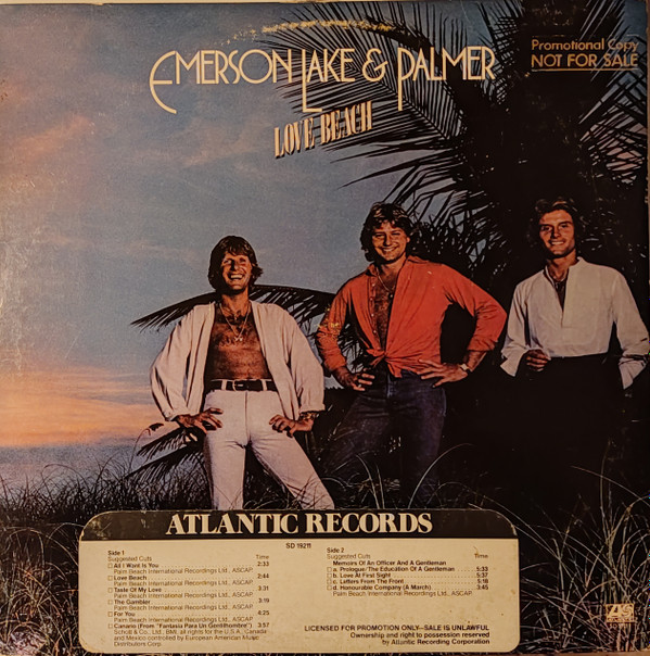 Emerson, Lake & Palmer - Love Beach | Atlantic (SD 19211) - 6