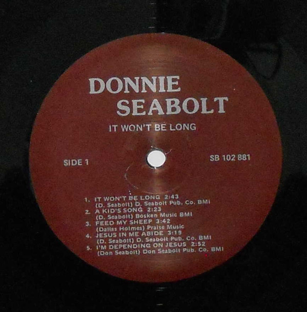 descargar álbum Donnie Seabolt - It Wont Be Long