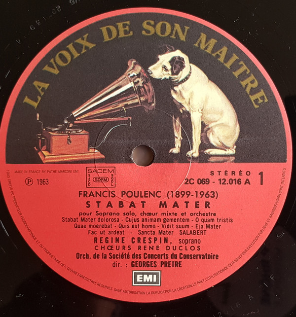last ned album Poulenc, Régine Crespin, Choeurs René Duclos, Paris Conservatoire Orchestra, Georges Prêtre - Stabat Mater