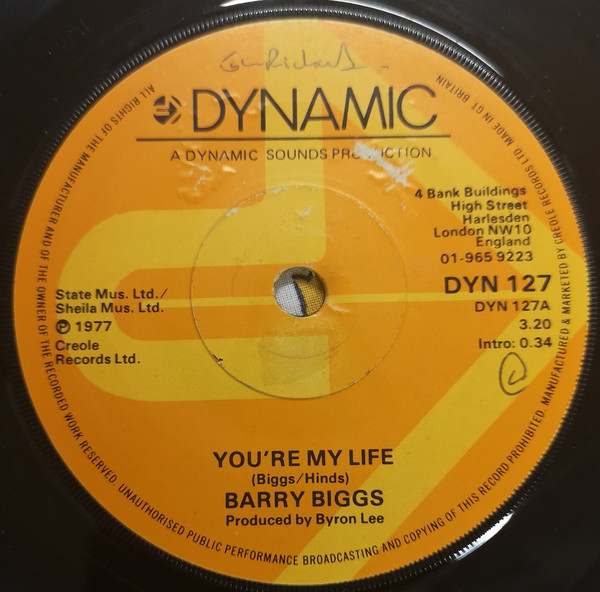 Barry Biggs – You're My Life (1977, Vinyl) - Discogs
