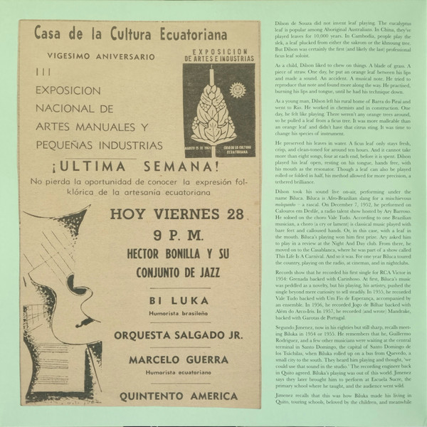 Biluka Y Los Caníbales - Leaf-Playing In Quito, 1960-1965 | Honest Jon's Records (HJRLP84) - 3