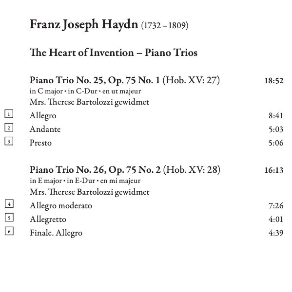last ned album Haydn, Trio Goya - The Heart Of Invention