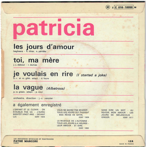 ladda ner album Patricia - Les Jours Damour