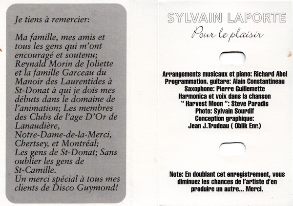 télécharger l'album Sylvain Laporte - Pour Le Plaisir