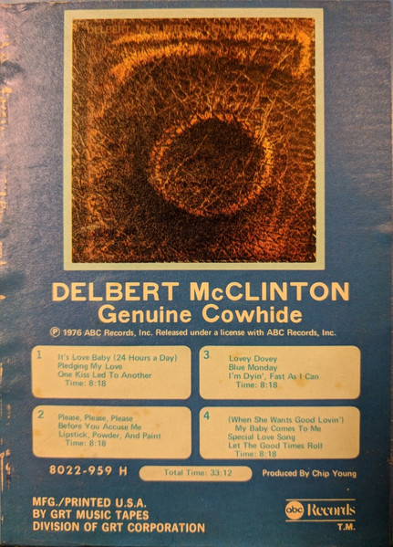 Delbert McClinton – Genuine Cowhide (1976