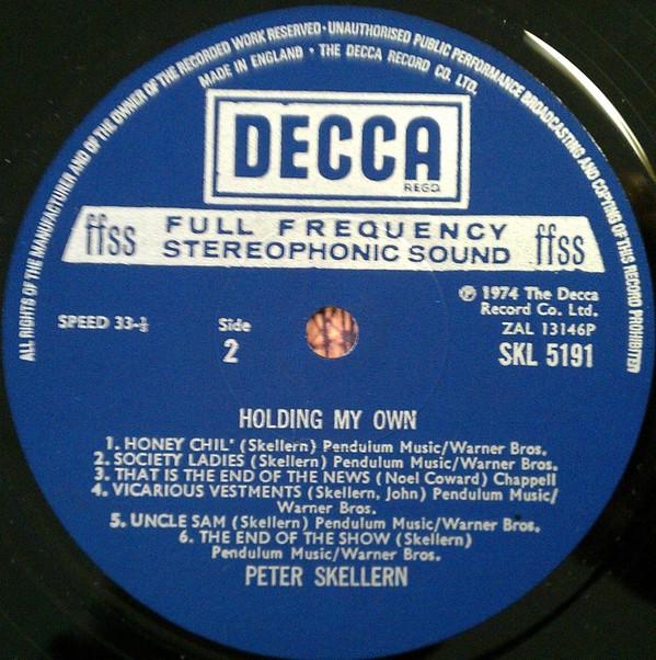 Peter Skellern - Holding My Own | Decca (SKL 5191) - 4