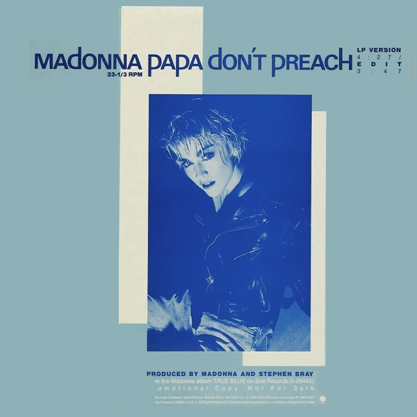 Madonna – Papa Don't Preach (1986, Vinyl) - Discogs