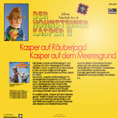 lataa albumi Friedrich Arndt - Der Hohnsteiner Kasper Folge 11 Kasper auf Räuberjagd Kasper auf dem Meeresgrund