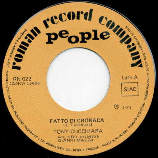 baixar álbum Tony Cucchiara - Fatto Di Cronaca