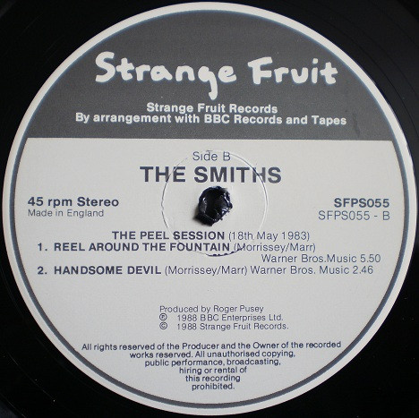 The Smiths - The Peel Sessions | Strange Fruit (SFPS 055) - 4