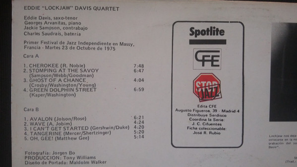 Album herunterladen Eddie Davis - Eddie Davis Live At Massy 1975