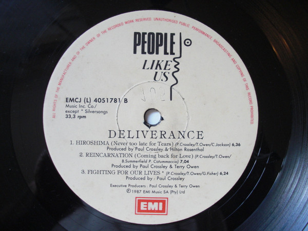 People Like Us – Deliverance (1987, Vinyl) - Discogs