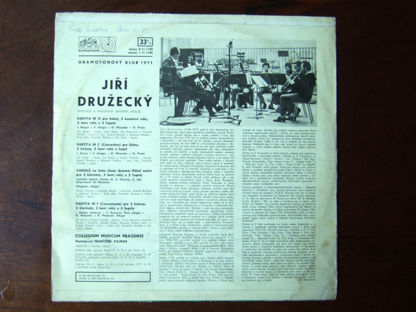 ladda ner album Download Jiří Družecký Collegium Musicum Pragense - Partity Pro Dechové Nástroje album