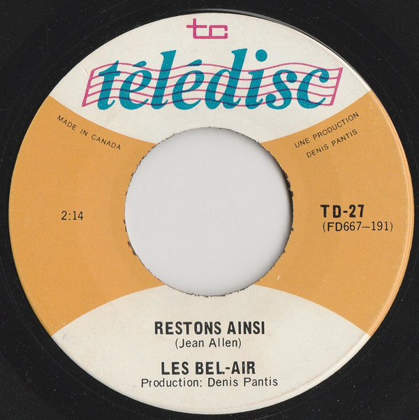 Les Bel-Air - Restons Ainsi / Maman | Télédisc (TD-27)