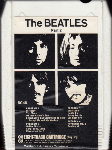 The Beatles (1968, White Shell, 8-Track Cartridge) - Discogs