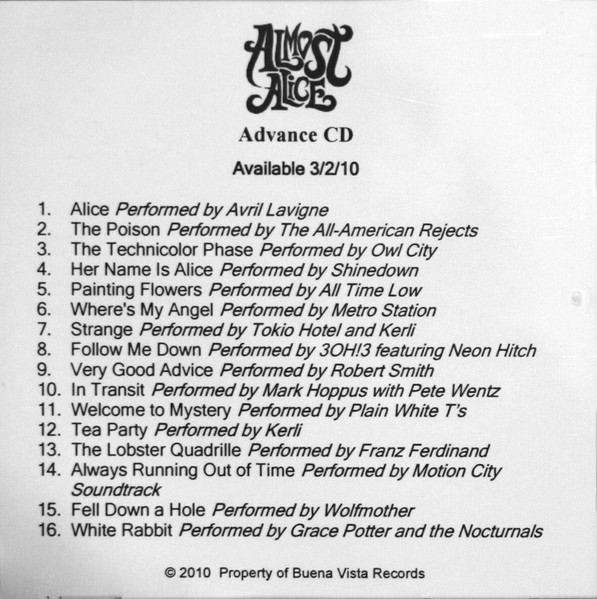 Almost Alice (2010, CDr) - Discogs