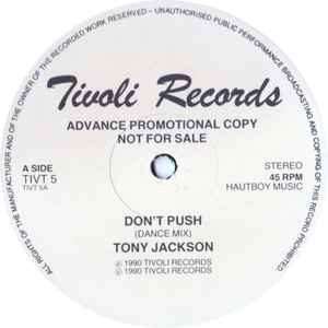Tony Jackson - Don't Push album cover