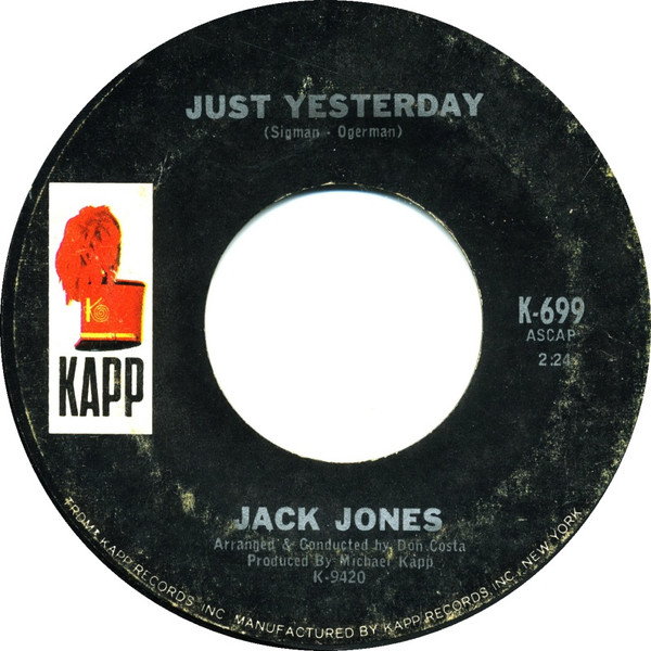 Album herunterladen Jack Jones - Just Yesterday