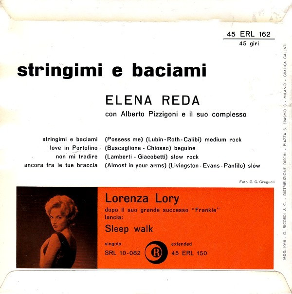 Album herunterladen Elena Reda Con Alberto Pizzigoni E Il Suo Complesso - Stringimi E Baciami