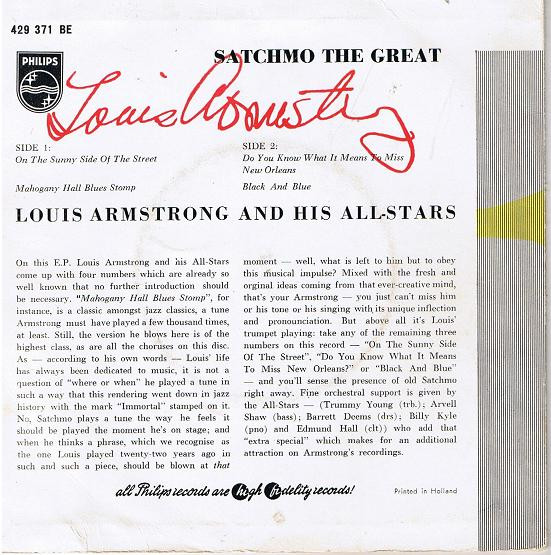Album herunterladen Louis Armstrong Og Hans AllStars - Satchmo The Great