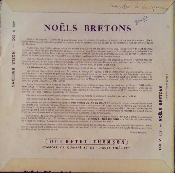 last ned album Chorale Du Petit Séminaire De SainteAnne D'Auray - Noëls Bretons
