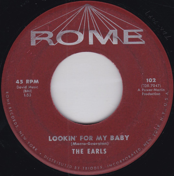 The Earls – Lookin' For My Baby (1961, Vinyl) - Discogs